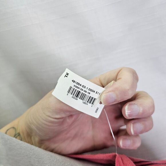 Old Navy Pink Striped Cotton Everywear Long Sleeve Shirt Size XL - Picture 7 of 9